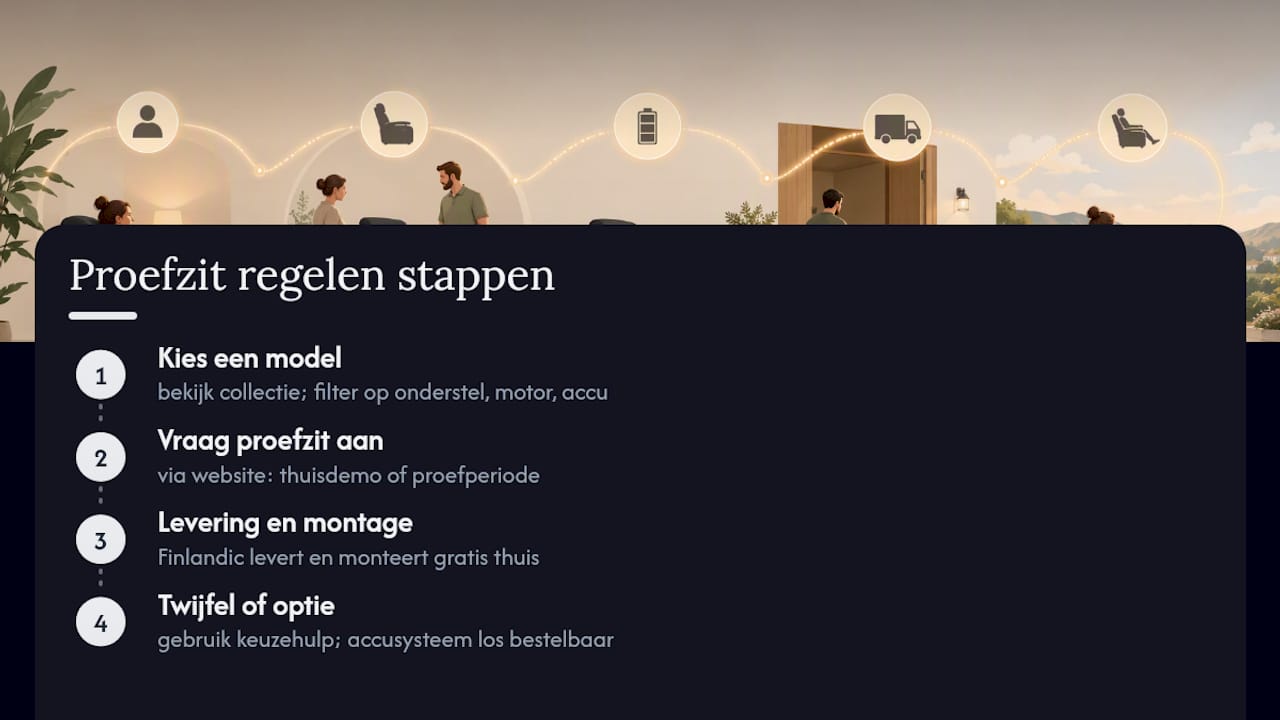 Hoe regel je een proefzit of bestelling bij Finlandic? — overview diagram