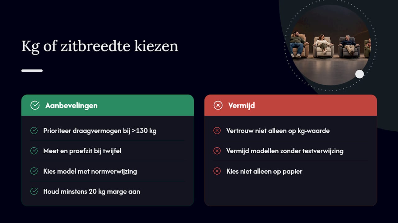 Kg of zitbreedte: waar geef je voorrang aan? — overview diagram