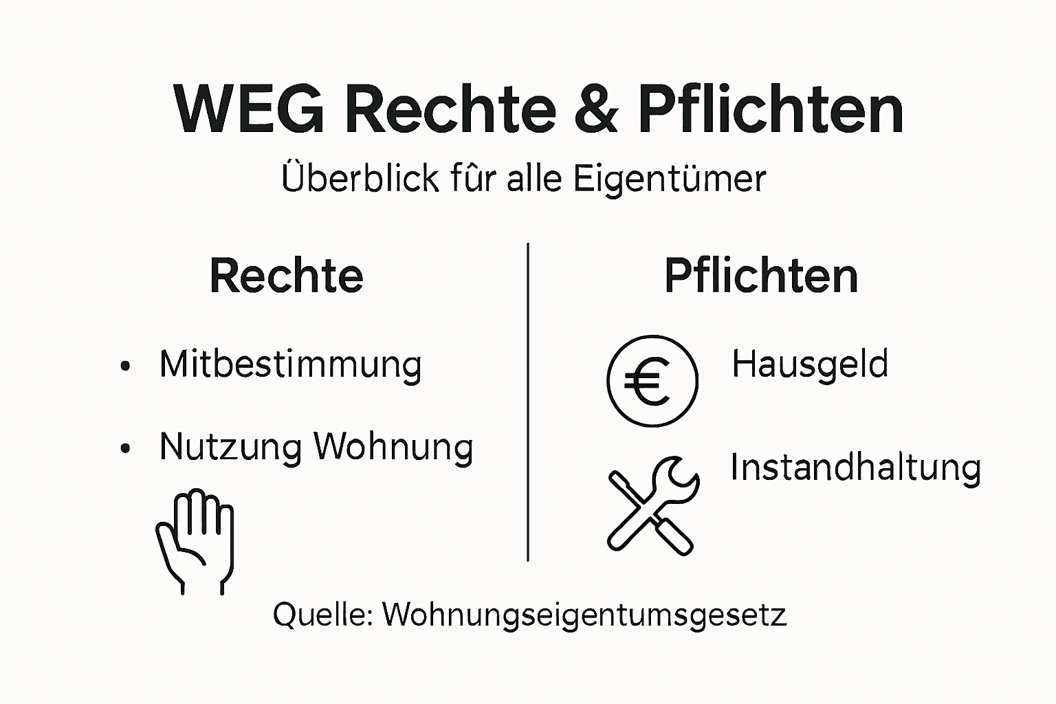 Übersicht: Rechte und Pflichten in der Wohnungseigentümergemeinschaft – Alles Wichtige auf einen Blick