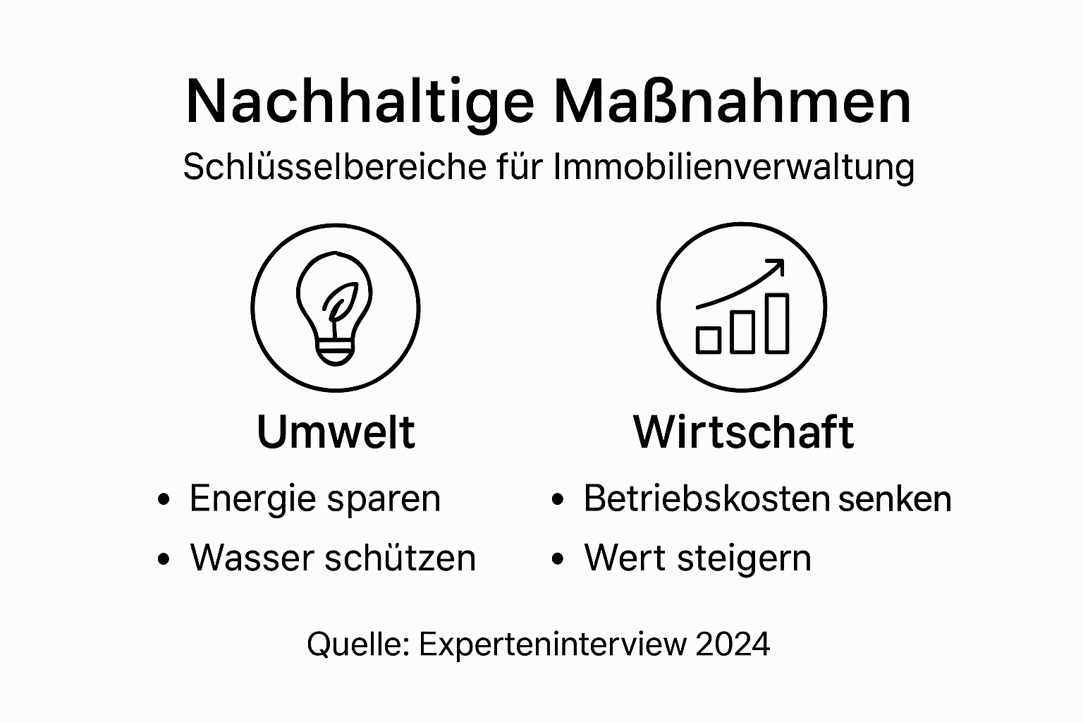 Grafik: Nachhaltige Ansätze in der Immobilienverwaltung auf einen Blick