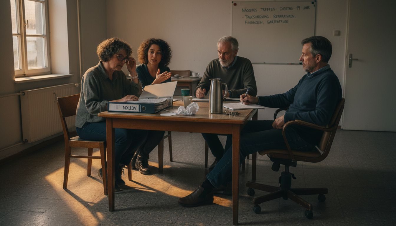 Eigentümerversammlung am runden Tisch