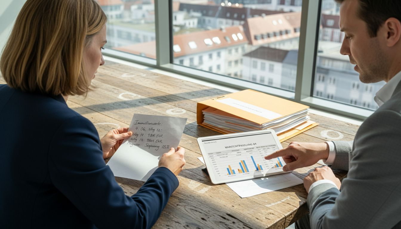 Immobilienprofis tauschen sich über die Analyse von Objektdaten aus.