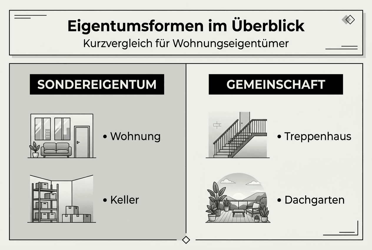 Überblick: Die wichtigsten Eigentumsformen im Vergleich – anschaulich erklärt