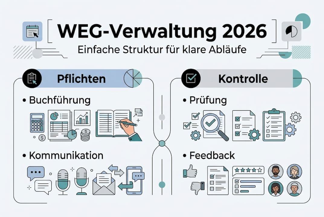 Übersicht: Aufgaben, Rechte und Kontrollmechanismen in der WEG-Verwaltung