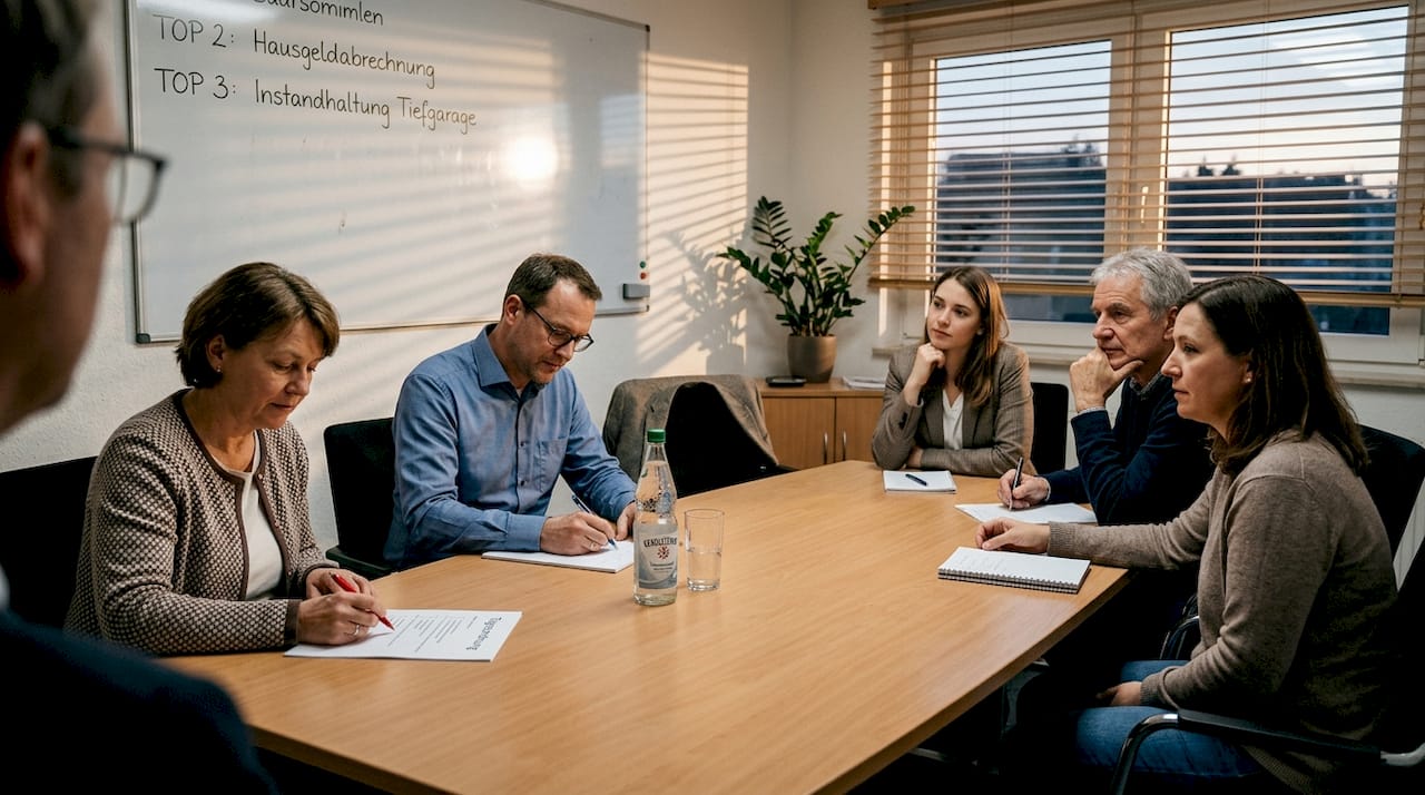Abstimmung der Wohnungseigentümer während der Eigentümerversammlung