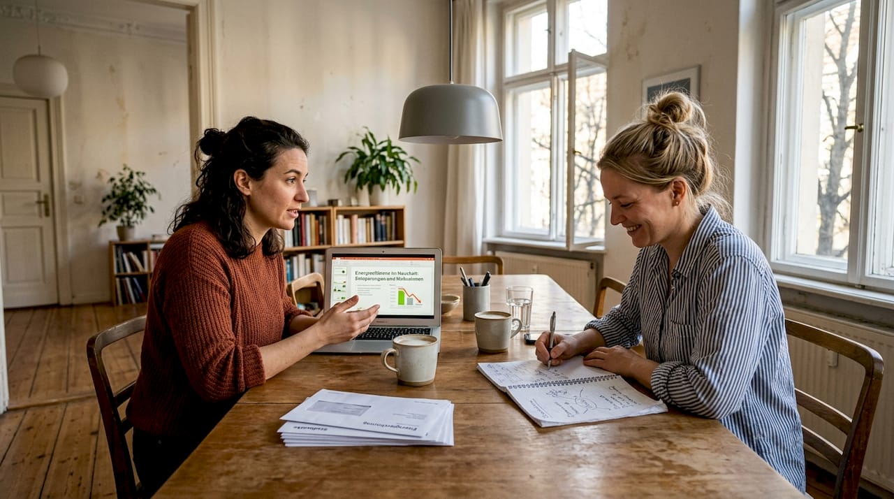 Zwei Frauen setzen gemeinsam spannende Immobilienprojekte um.