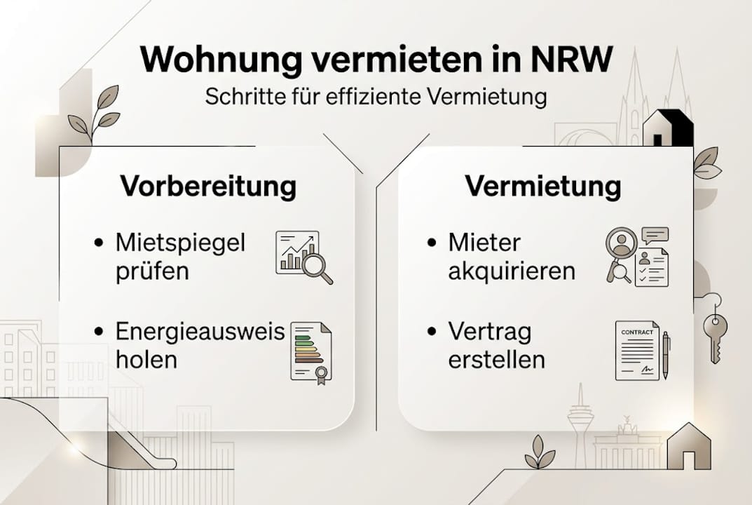Schritt-für-Schritt-Übersicht: So vermieten Sie erfolgreich in NRW