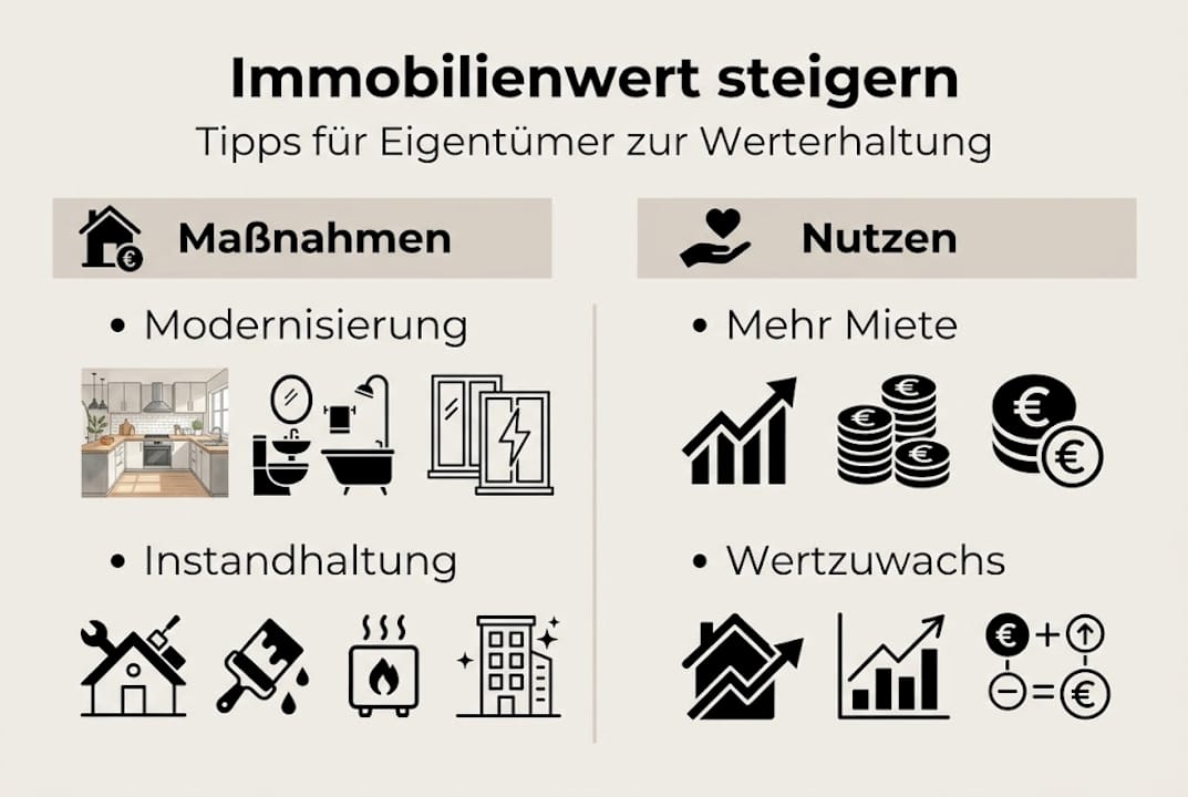 Infografik: So steigern Sie den Wert Ihrer Mietimmobilie
