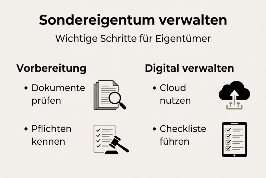 Übersicht: Die wichtigsten Schritte bei der Verwaltung von Sondereigentum