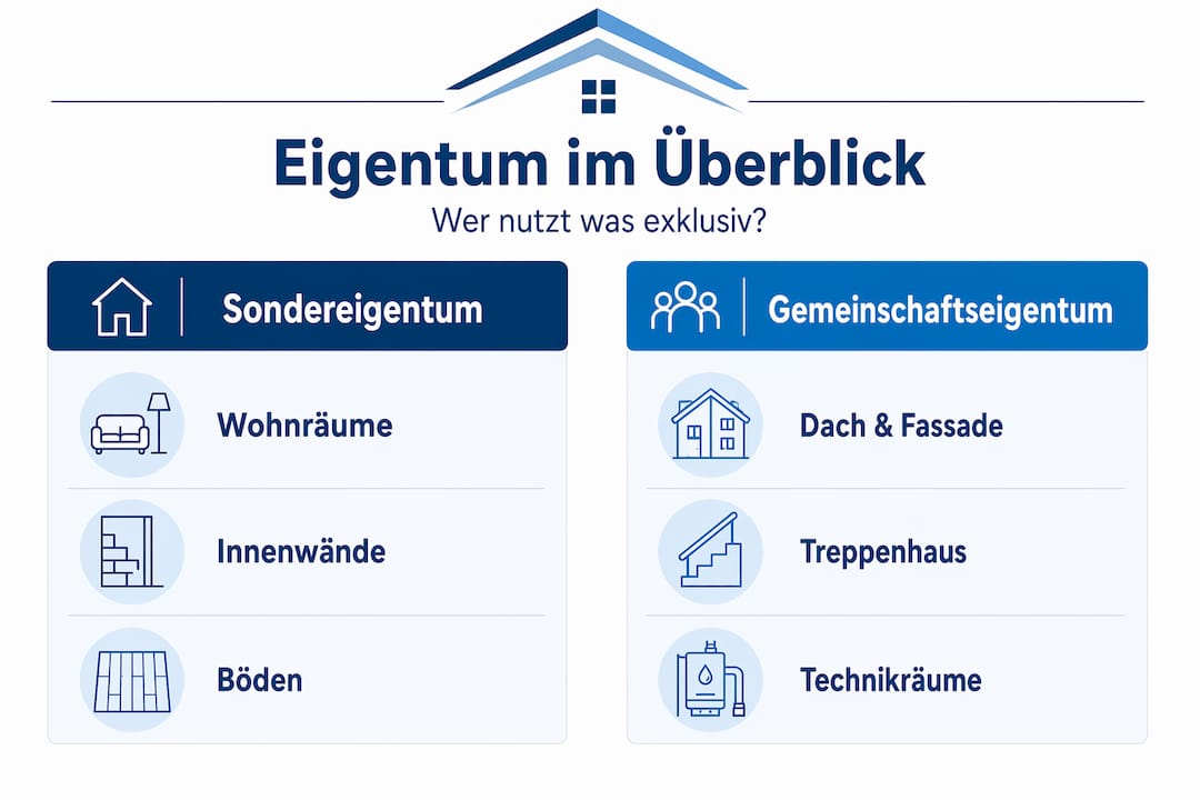 Übersicht: Was gehört zum Sondereigentum, was zählt zum Gemeinschaftseigentum?