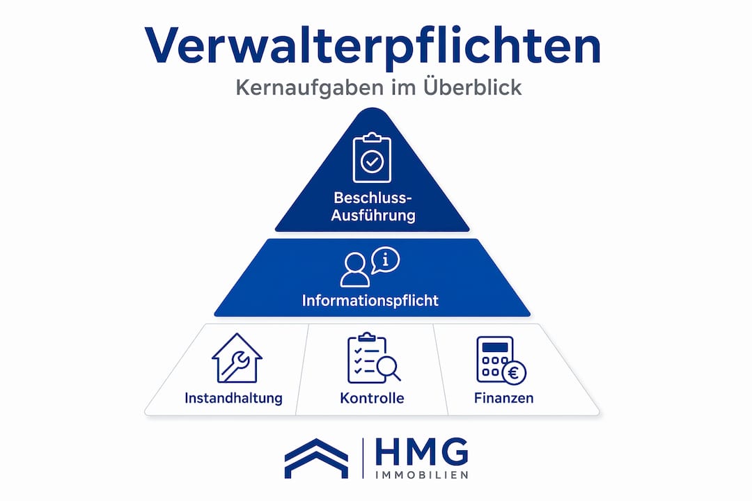 Eine anschauliche Übersicht der wichtigsten Aufgaben und Verantwortlichkeiten von Verwaltern