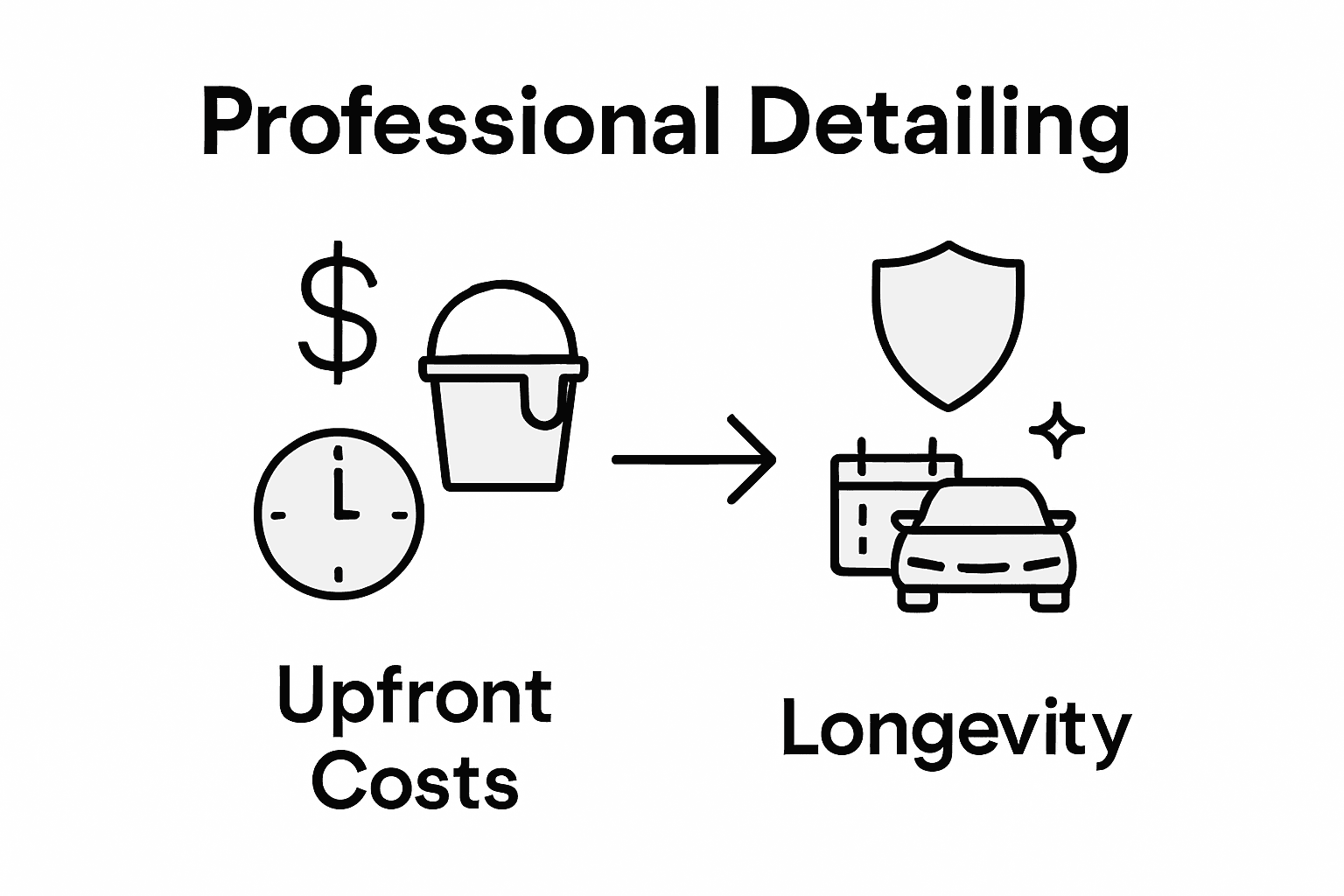 Infographic comparing cost and benefits of detailing