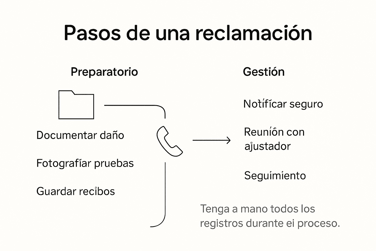 Guía visual sobre cómo gestionar una reclamación comercial