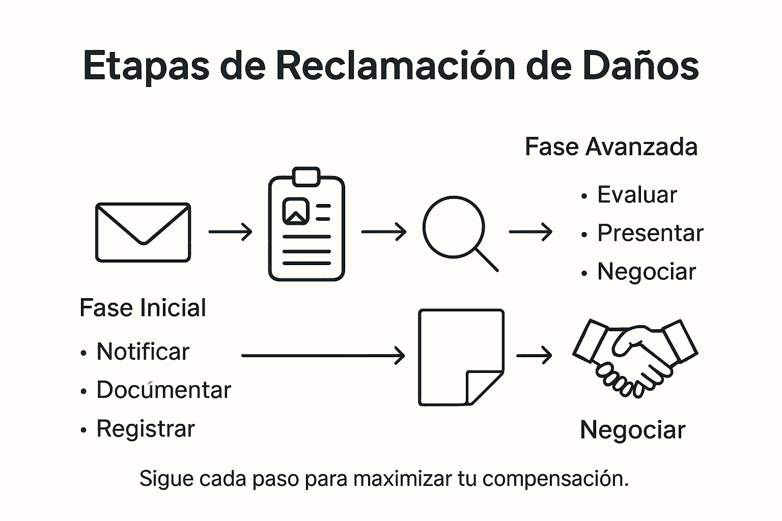 Infografía: pasos sencillos para reclamar por daños