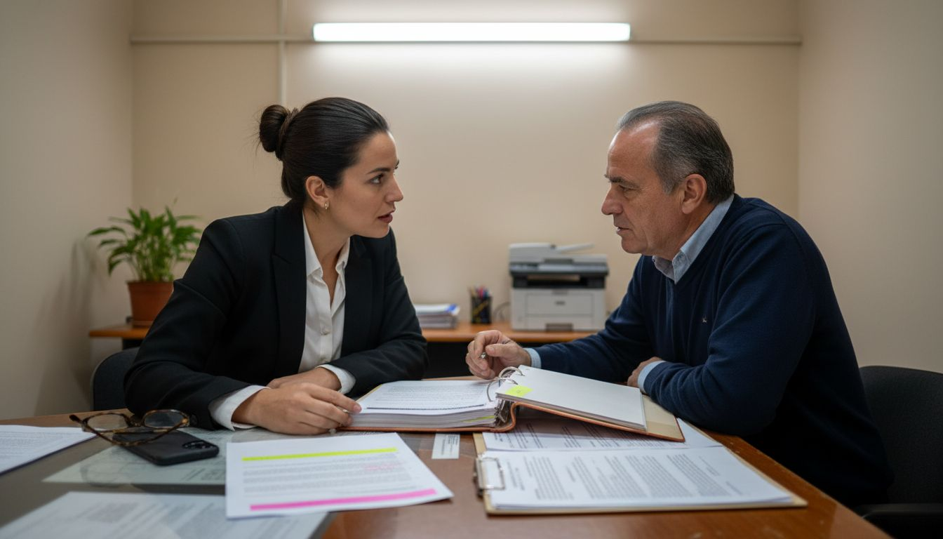 Jornada de trabajo revisando la documentación del seguro