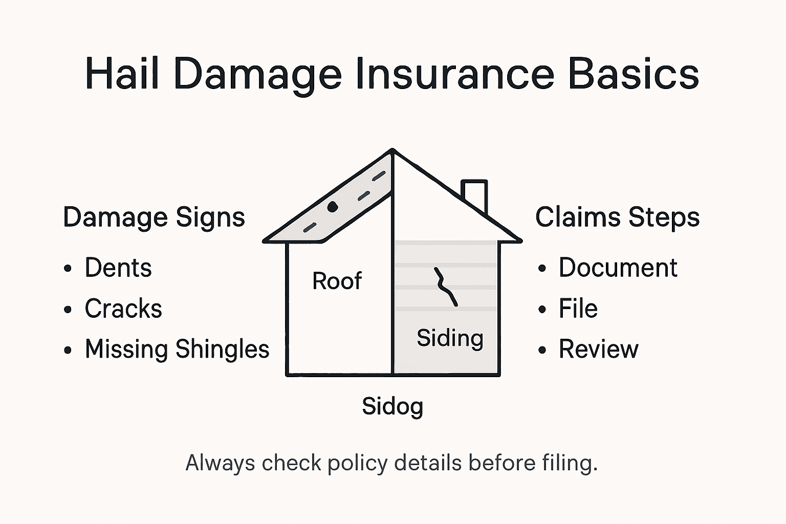 Infographic on hail damage insurance basics