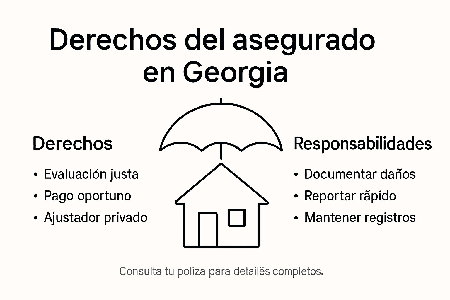 Guía visual sobre los derechos y obligaciones de los asegurados en Georgia