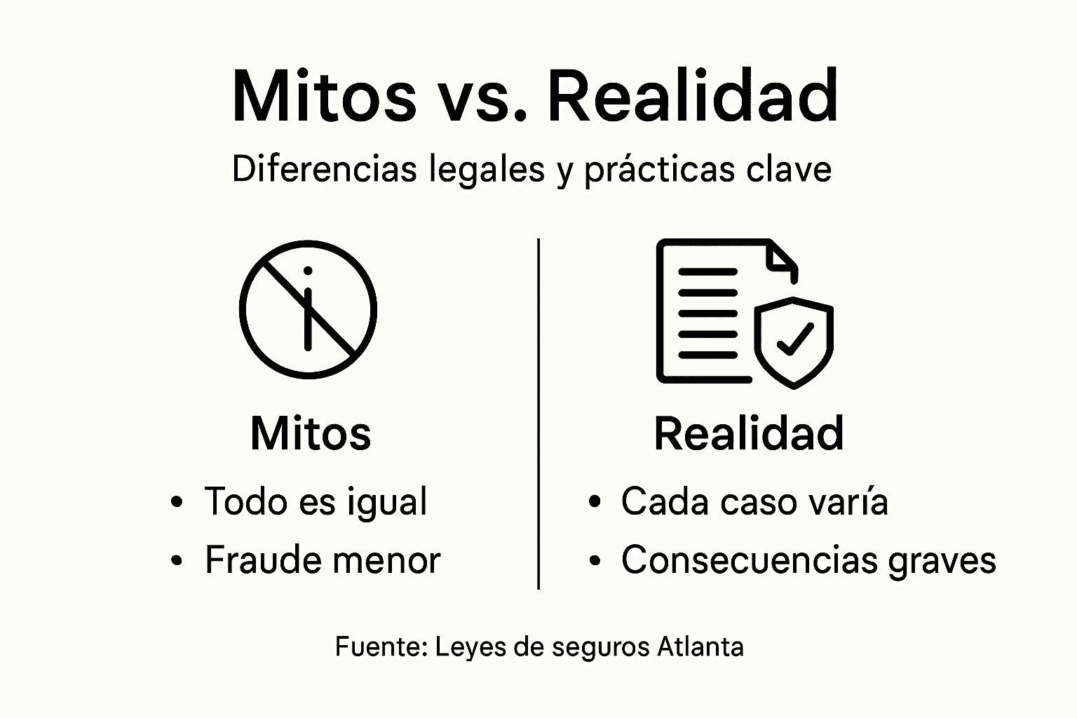 Descubre en esta infografía las verdades y falsedades más comunes sobre los seguros