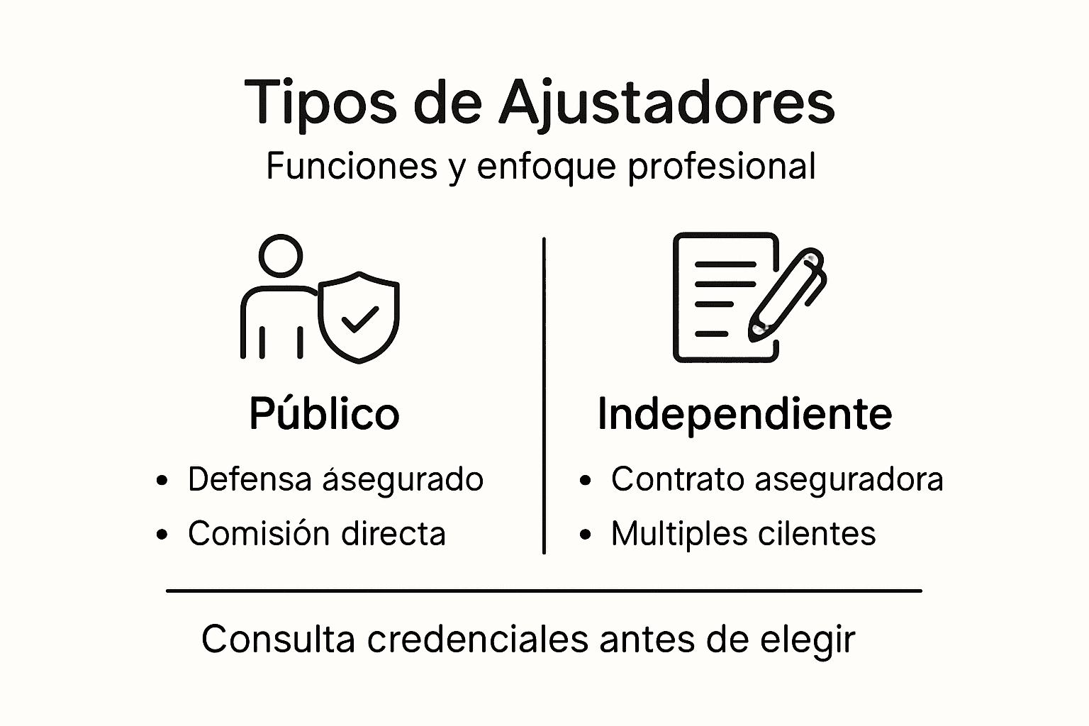Infografía: ¿En qué se diferencian los peritos de seguros públicos y los independientes?