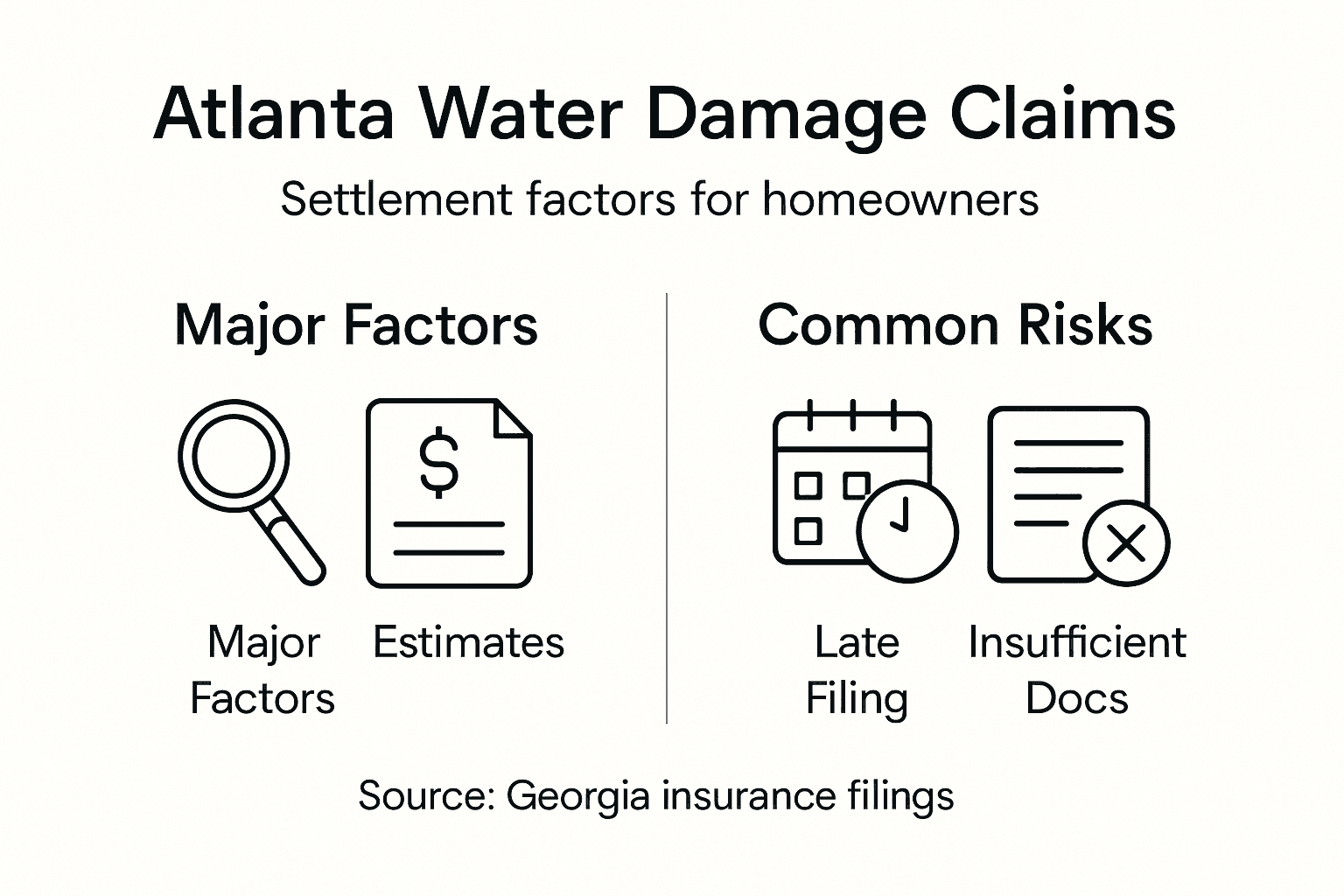 Atlanta claims infographic key settlement factors
