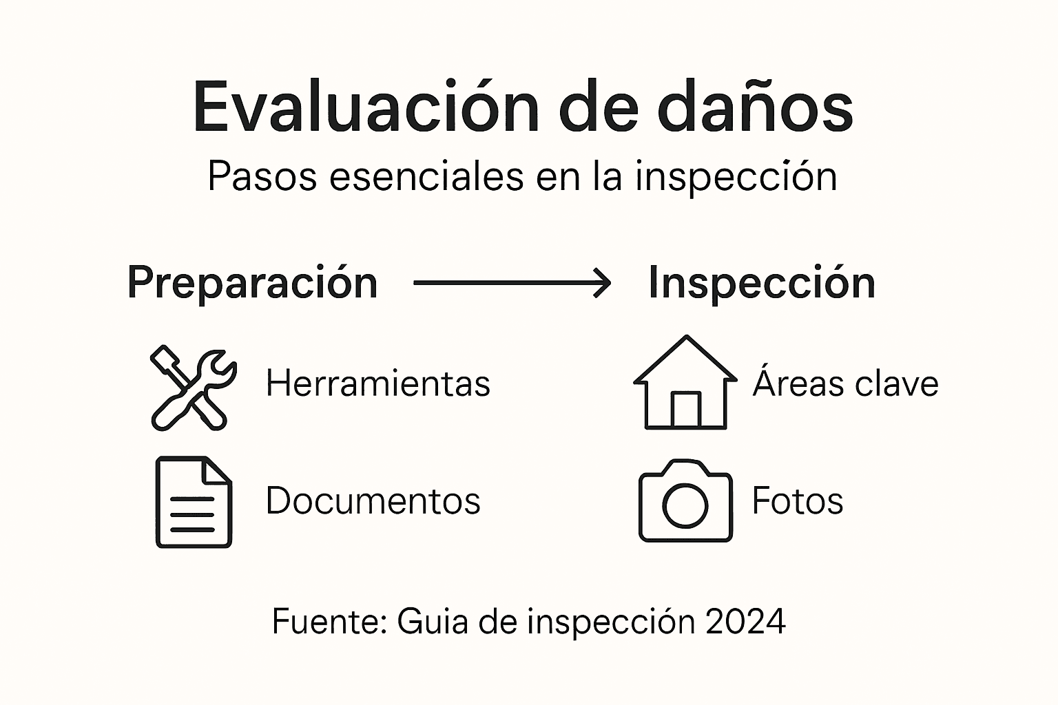 Infografía: guía paso a paso para evaluar los daños en una propiedad