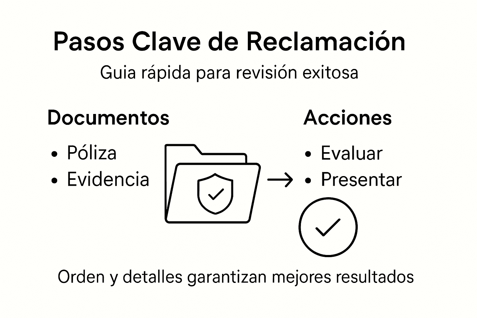 Infografía: pasos clave para tramitar una reclamación de seguro