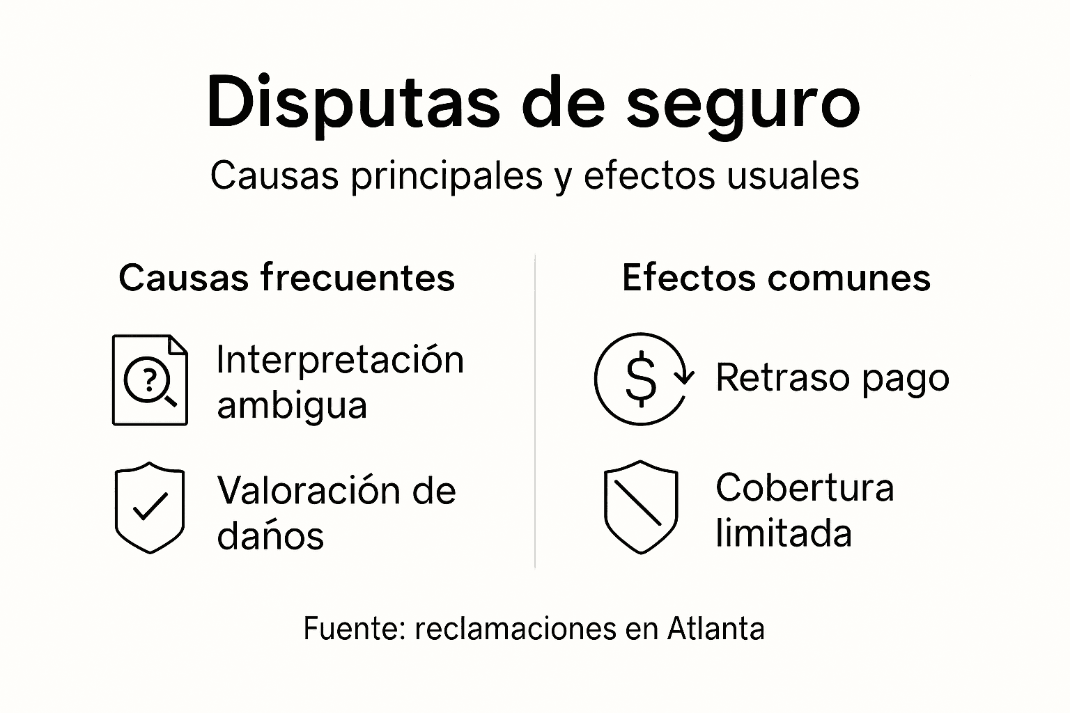 Infografía: principales motivos y consecuencias de los conflictos con aseguradoras