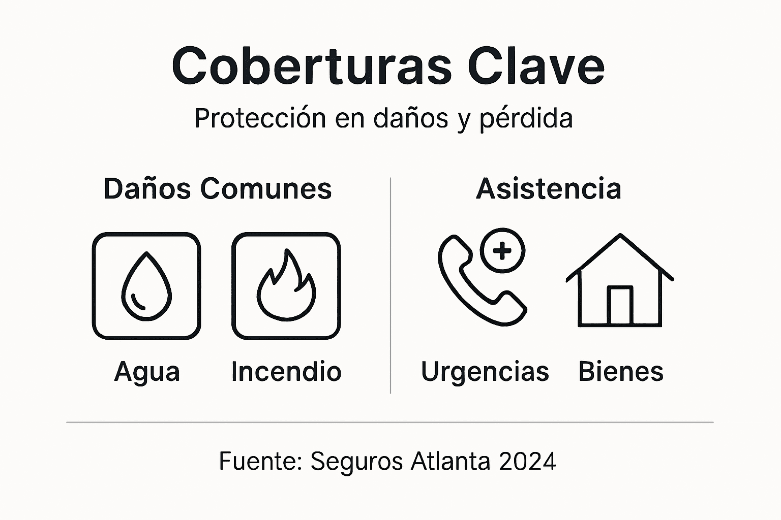 Infografía: principales coberturas del seguro de hogar en Atlanta