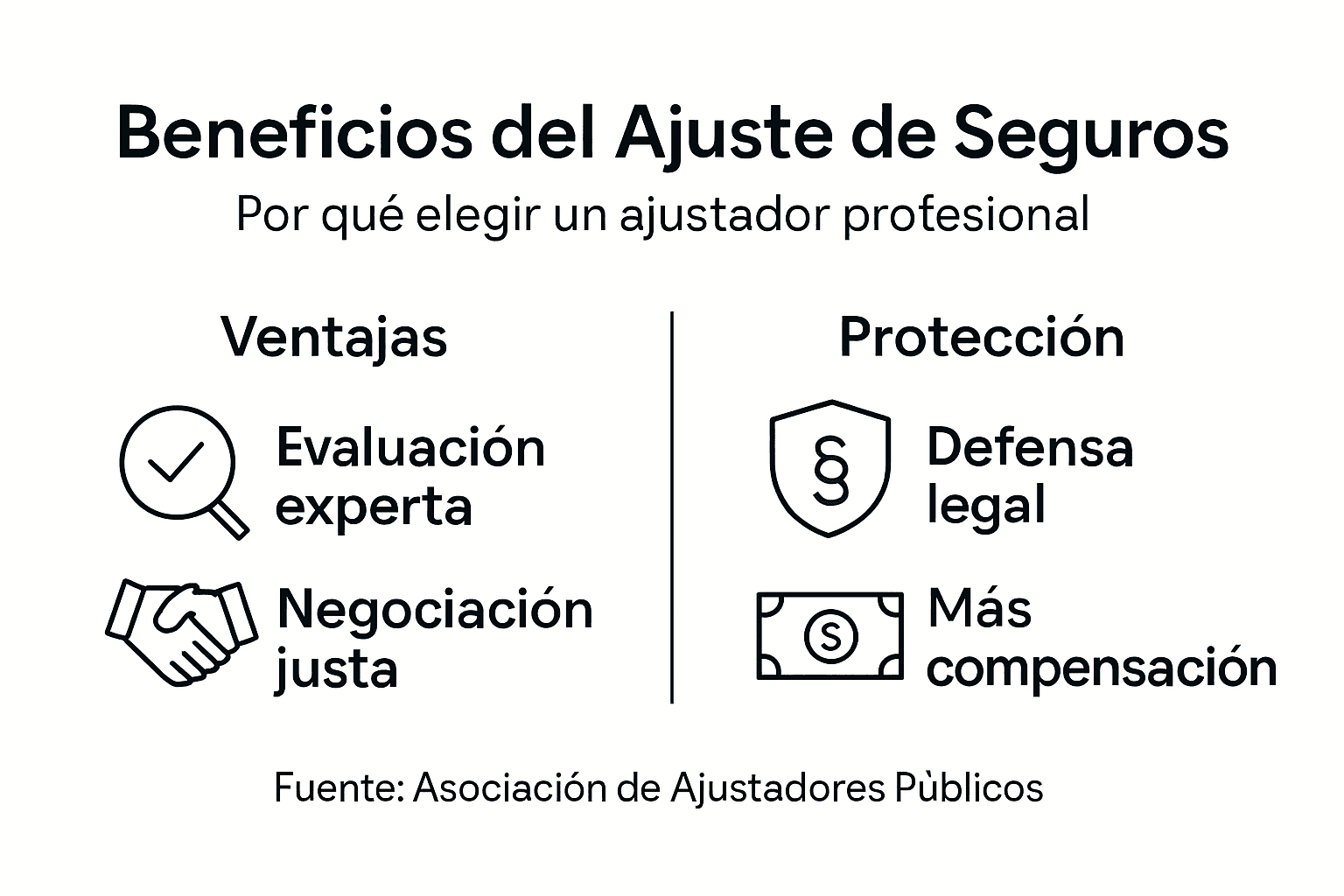 Conoce las ventajas de ajustar tu seguro: una infografía con información clave para proteger tus intereses.
