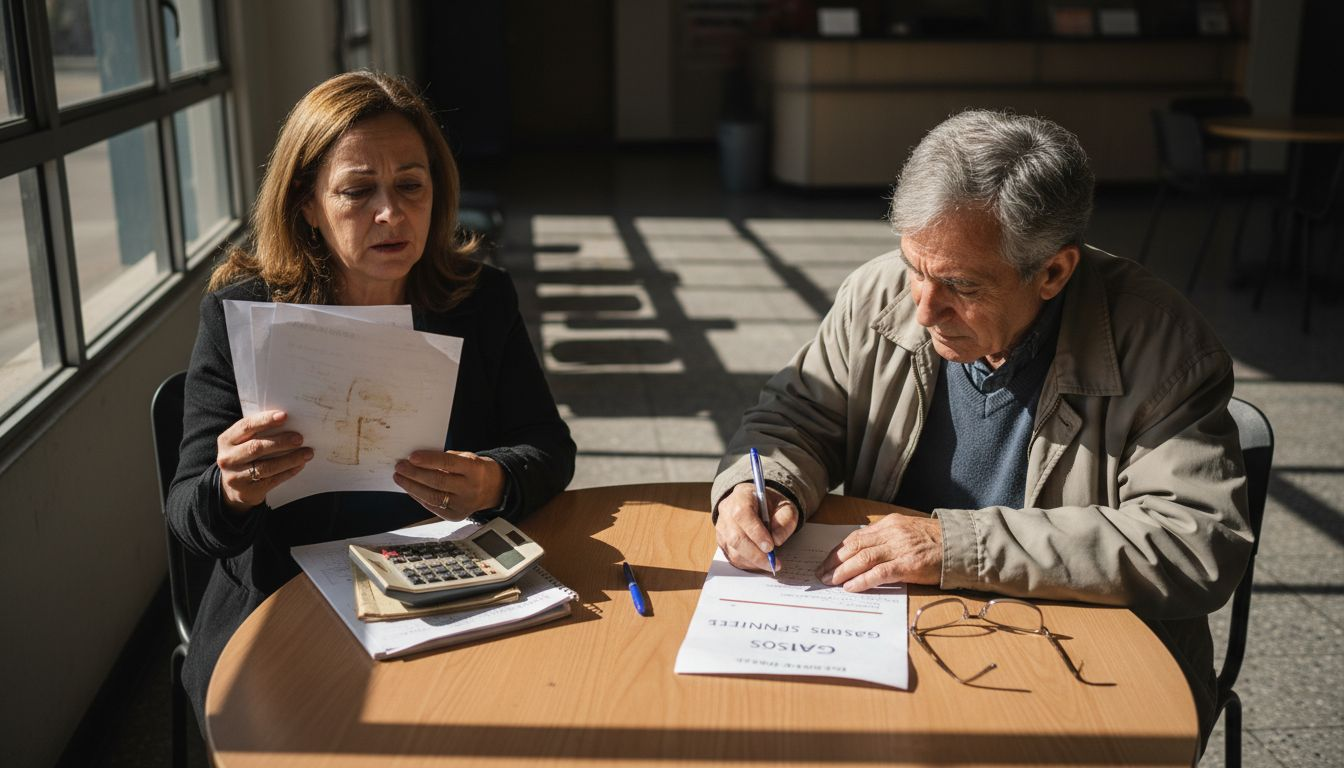 El asegurado y el ajustador revisan juntos los documentos clave del siniestro.