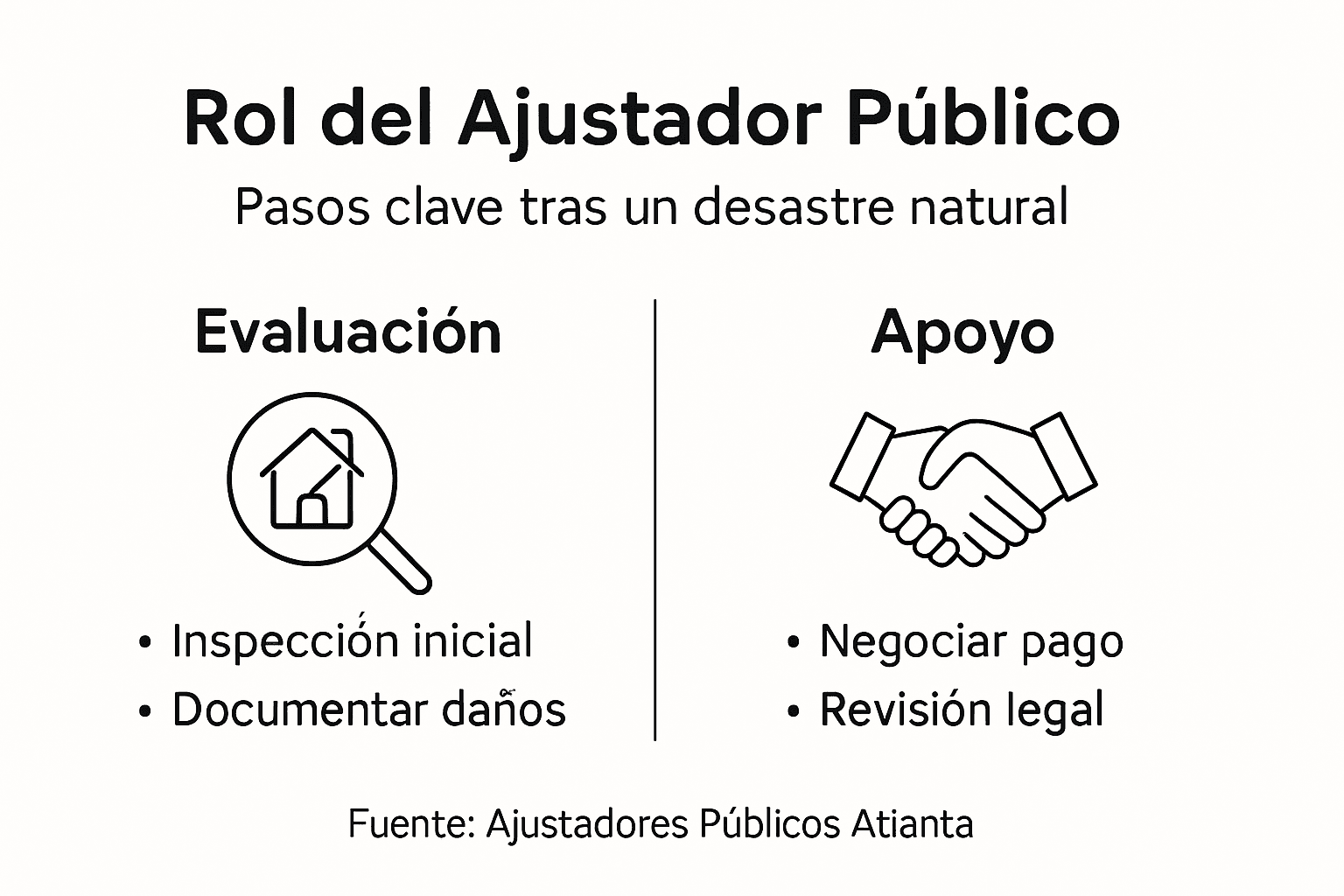 Infografía: etapas esenciales en el trabajo de un perito de seguros