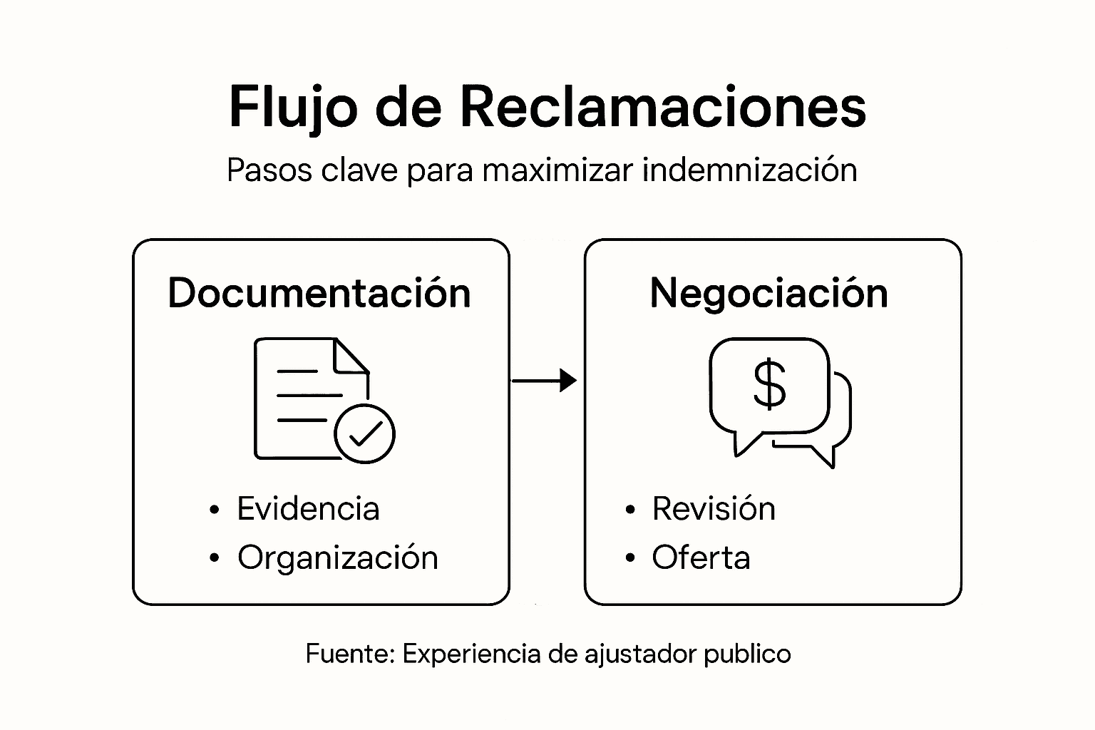Guía visual sobre cómo hacer una reclamación de seguro
