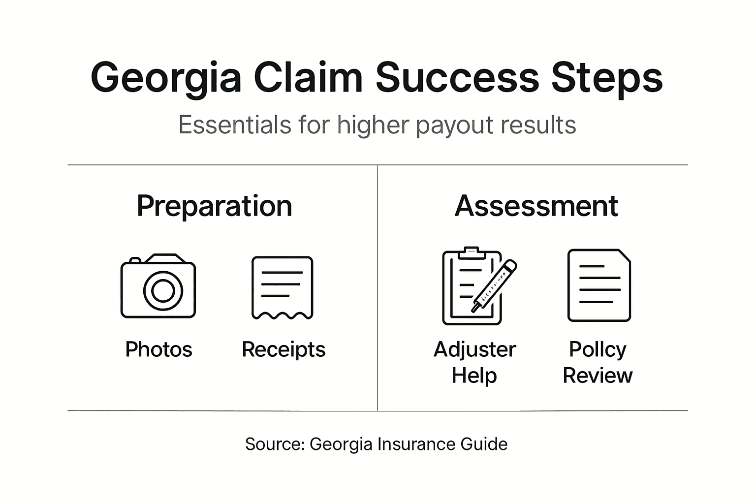 Infographic Georgia claim process essentials steps