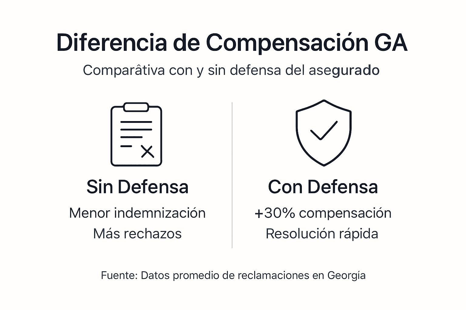 Infografía: Ventajas de la defensa jurídica para asegurados en Georgia