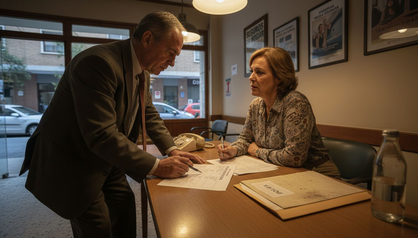 El perito y la clienta se reúnen para analizar juntos los detalles de la reclamación.