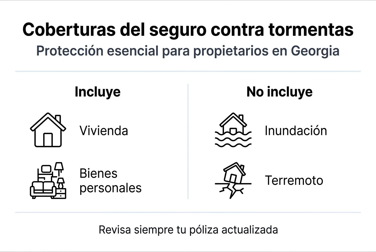 Infografía: ¿Qué cubre y qué no cubre tu seguro frente a tormentas?