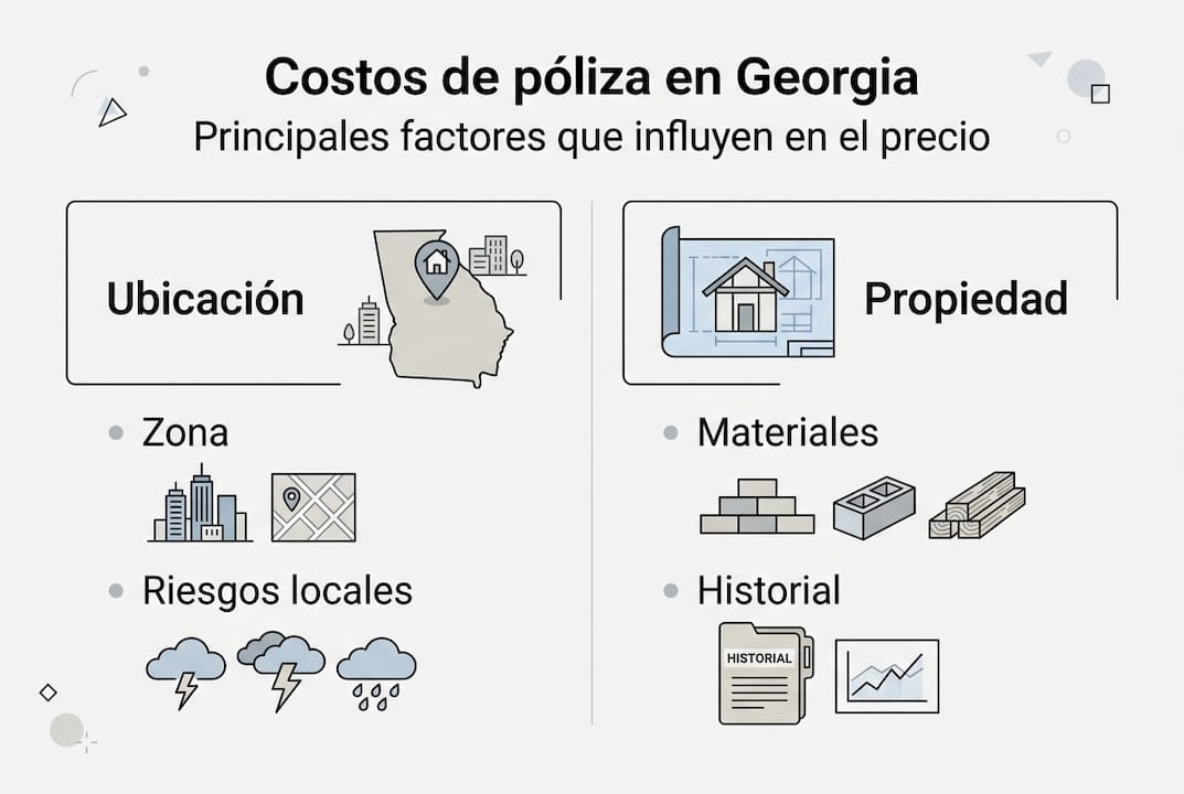 Infografía sobre los precios de las pólizas de seguro en Georgia