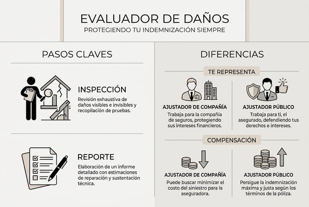 Infografía: ¿Qué hacen los evaluadores? Funciones principales y en qué se diferencian