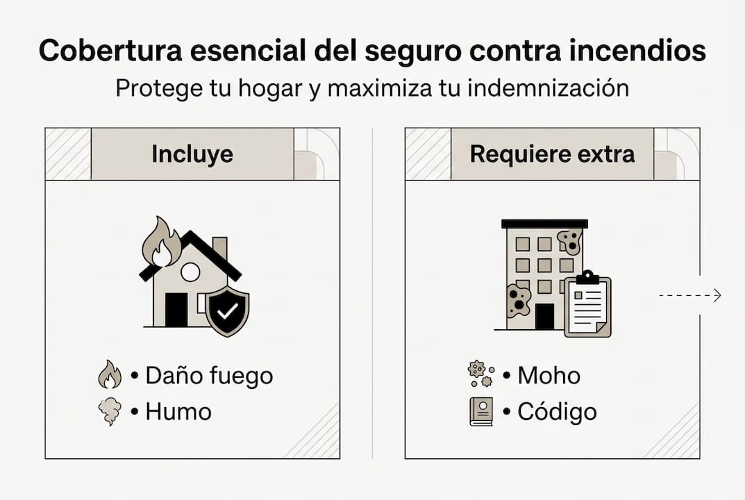 Infografía: Lo que debes saber sobre la cobertura básica del seguro contra incendios