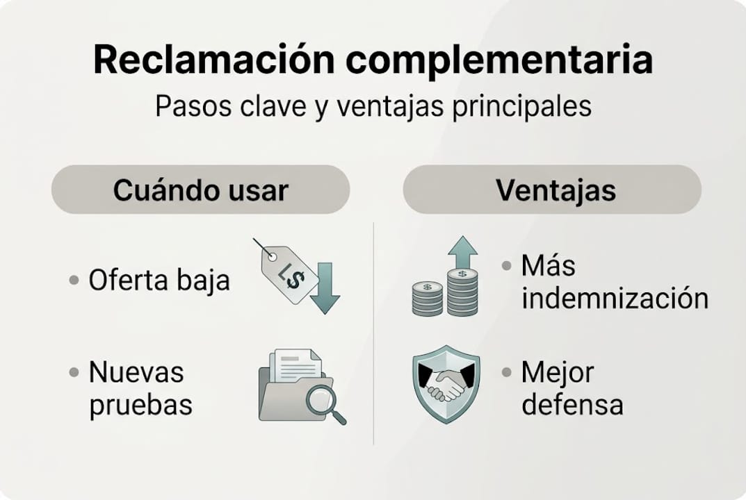 Infografía: cómo funciona la reclamación complementaria y qué beneficios tiene