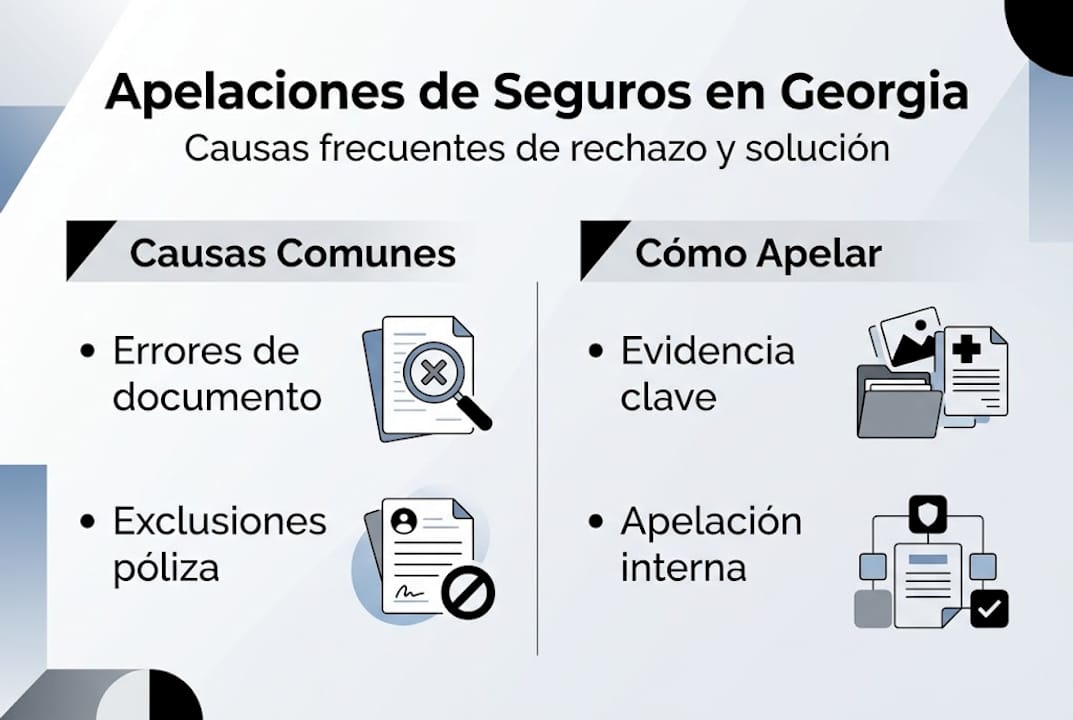 Infografía: motivos más comunes de apelación en seguros y cómo resolverlos
