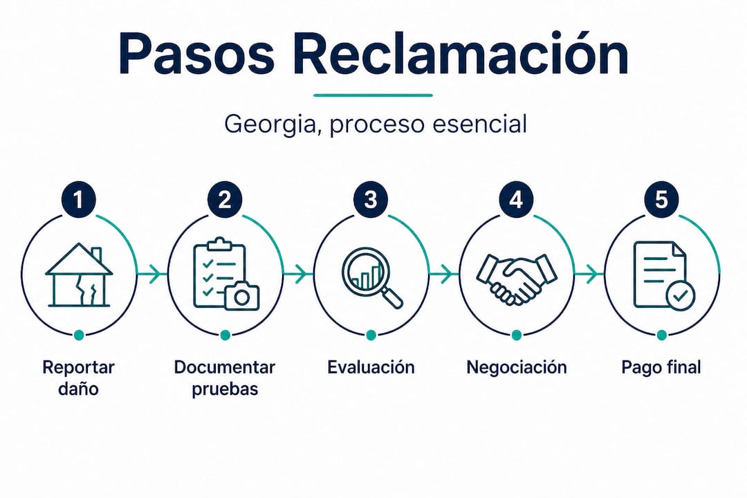 Infografía que explica paso a paso cómo se lleva a cabo el proceso de liquidación en Georgia