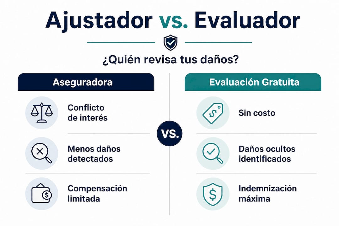 Infografía: diferencias clave entre la labor del ajustador y la consulta gratuita