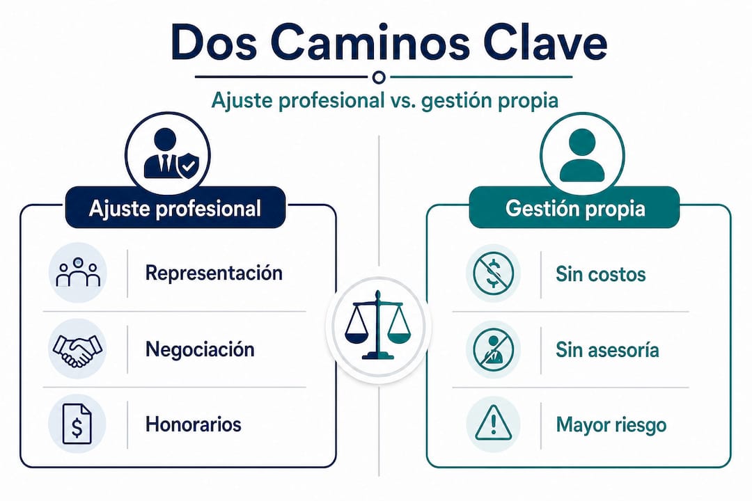 Infografía comparativa: ajuste profesional vs. autogestión