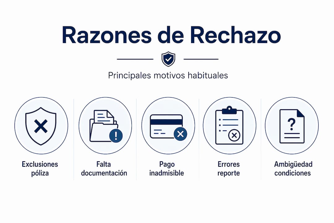 Infografía: principales motivos por los que suelen rechazar un seguro