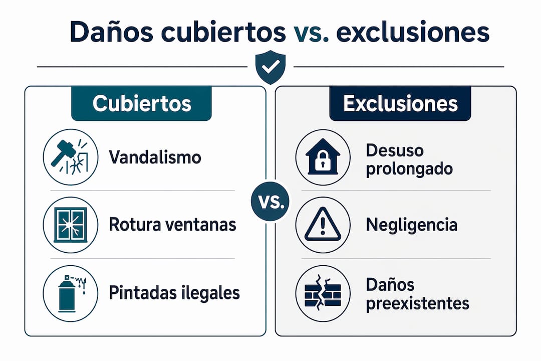 Infografía: ¿Qué daños por vandalismo cubre tu seguro y cuáles quedan excluidos?