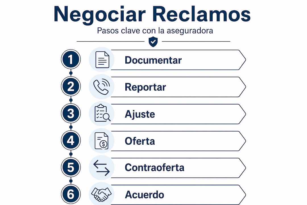 Guía visual para gestionar y negociar reclamaciones paso a paso