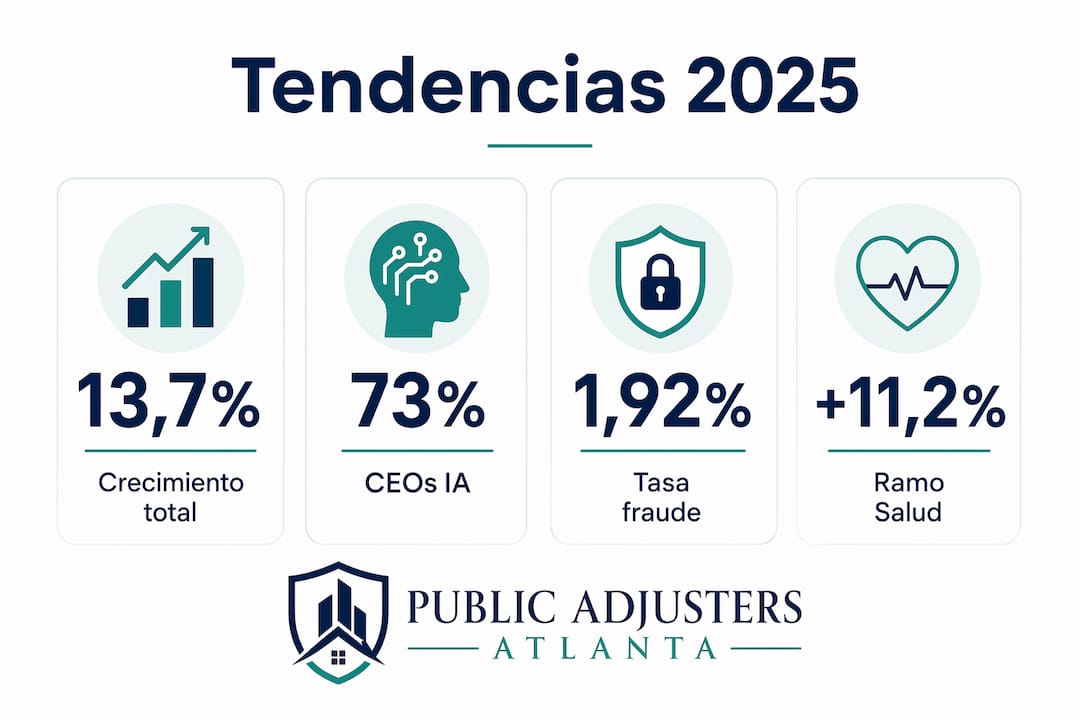 Infografía con los datos más relevantes del sector asegurador para 2025