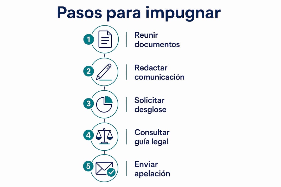 Infografía: ¿Qué hacer si tu aseguradora rechaza tu reclamación? Pasos para presentar una impugnación con éxito