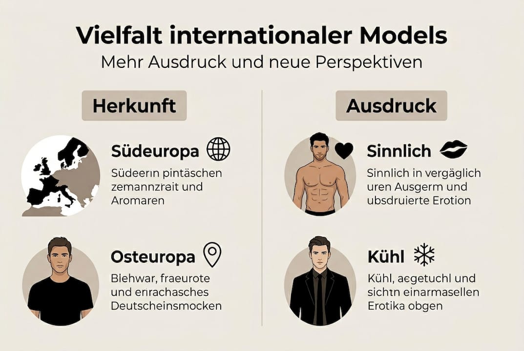 Infografik: Die bunte Welt internationaler männlicher Models